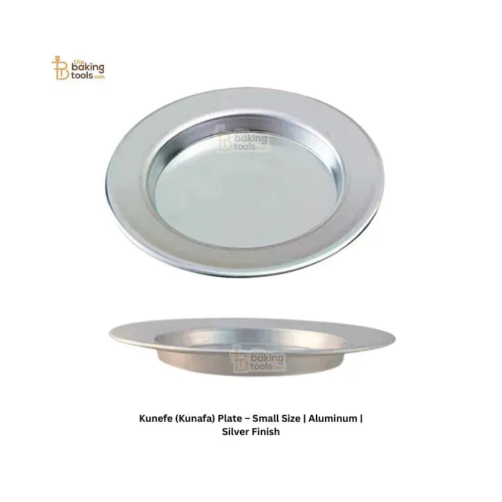 3 inch Kunafa Plate – Small Size | Aluminum Silver Finish Knafeh Plate - thebakingtools.com