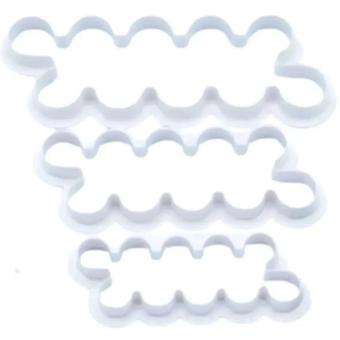 3 Pcs Rose Fondant Biscuit Cookie Plunger Cutter - thebakingtools.com