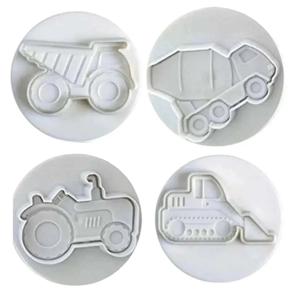 4 PCs Construction Transportation Vehicles Cutter - thebakingtools.com