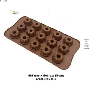 Mini Bundt Cake Shape Silicone Chocolate Mould - thebakingtools.com