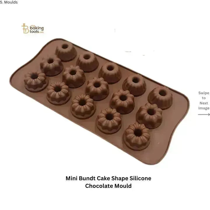 Mini Bundt Cake Shape Silicone Chocolate Mould - thebakingtools.com