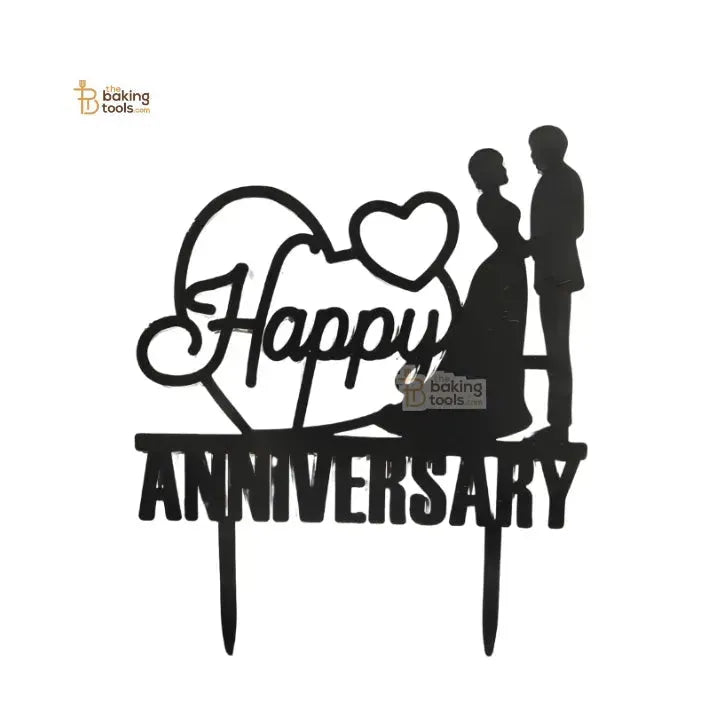 Anniversary Acrylic Cake Topper - 002 | Premium Decoration - thebakingtools.com