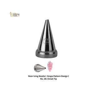 Noor Icing Nozzle | Grape Pattern Design | No. 26 | Small Tip - thebakingtools.com