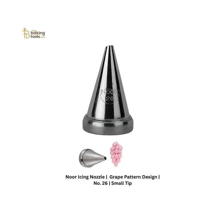 Noor Icing Nozzle | Grape Pattern Design | No. 26 | Small Tip - thebakingtools.com