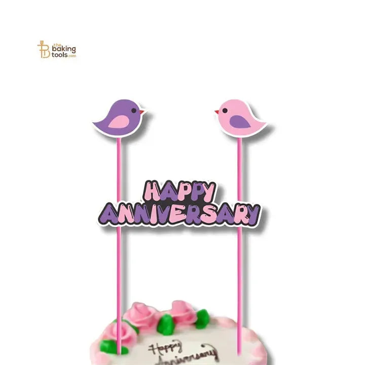 Anniversary Paper Cake Topper 002 – Elegant & Eco-Friendly Cake Decoration - thebakingtools.com