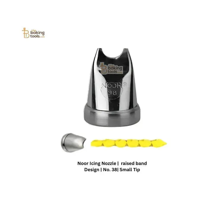 Noor Icing Nozzle | raised band Design | No. 38| Small Tip - thebakingtools.com