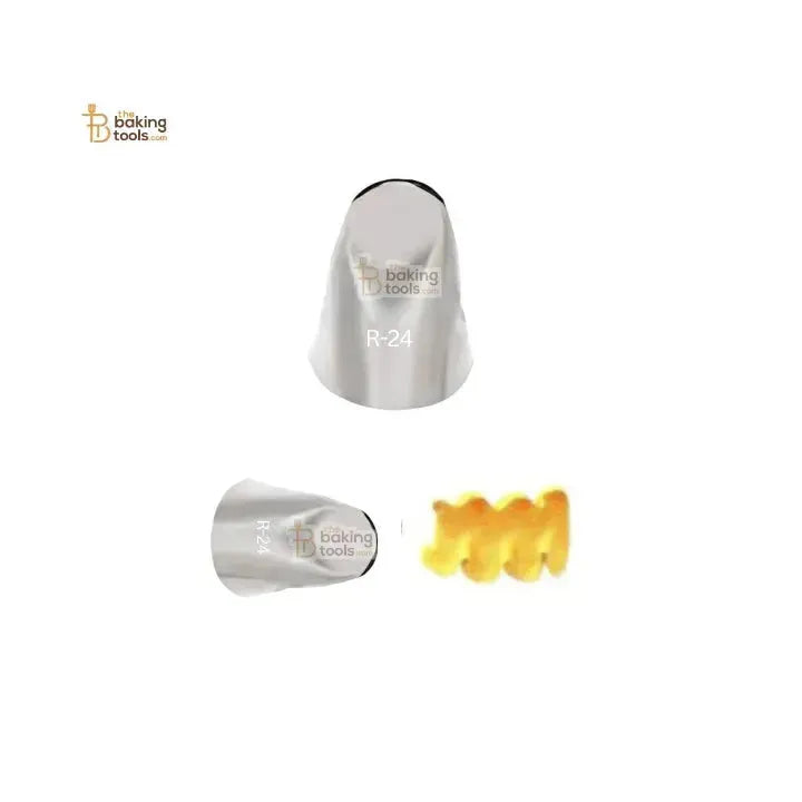Noor Icing Nozzle | Frilled Ribbon Design | No. R-24 | Small Tip - thebakingtools.com