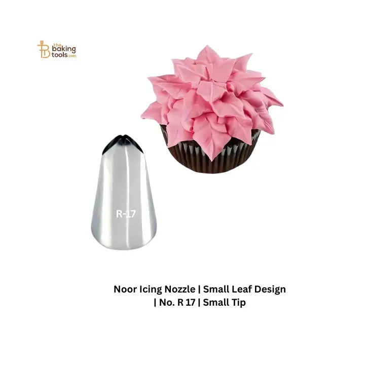 Noor Icing Nozzle | Small Leaf Design | No. R 17 | Small Tip - thebakingtools.com