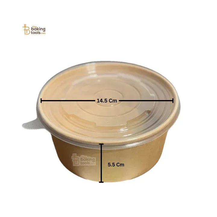 Craft Paper Brownie (Salad / Dessert) Bowl | 750ml – Pack of 10 - thebakingtools.com