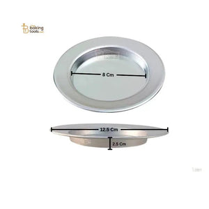 3 inch Kunafa Plate – Small Size | Aluminum Silver Finish Knafeh Plate - thebakingtools.com
