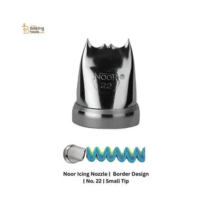 Noor Icing Nozzle | Border Design | No. 22 | Small Tip - thebakingtools.com