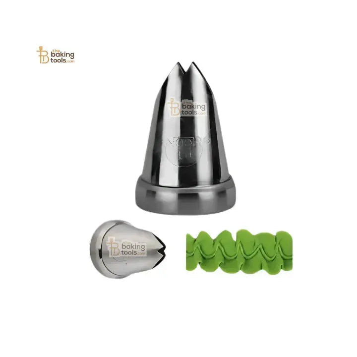 Noor Icing Nozzle | Large Leaf Design | No. 10| Small Tip - thebakingtools.com