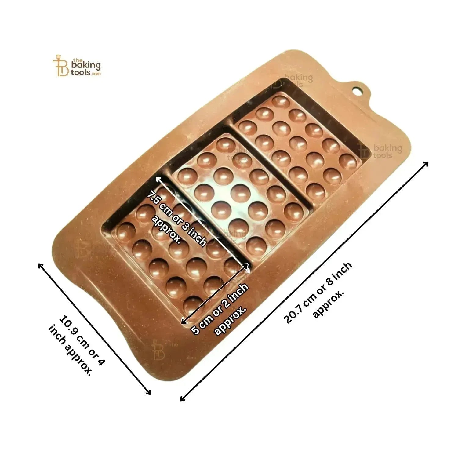3 Cavity Rectangular Shaped Lego Chocolate Bar Silicone Mould - thebakingtools.com