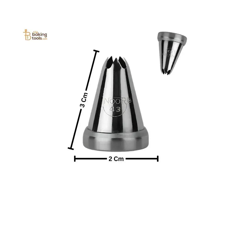 Noor Icing Nozzle | various decorative Design | No. 43 | Small Tip - thebakingtools.com