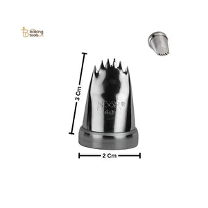 Noor Icing Nozzle | fluted frilled ribbon Design | No. 40 | Small Tip - thebakingtools.com