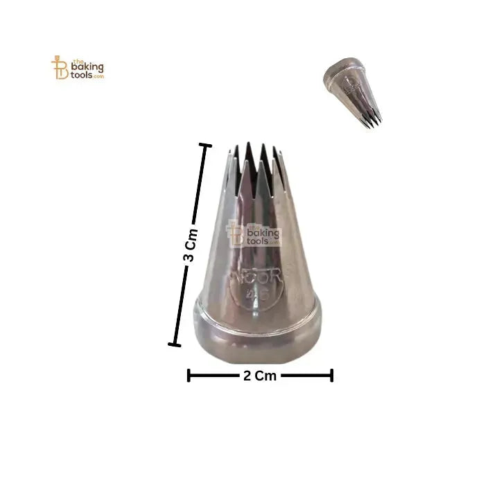 Noor Icing Nozzle | 12-Teeth Design | No. 46 | Small Tip - thebakingtools.com