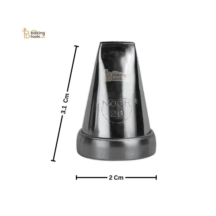 Noor Icing Nozzle | wide ribbon Design | No. 29 | Small Tip - thebakingtools.com