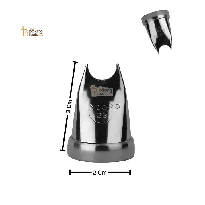 Noor Icing Nozzle | Raised Band Design | No. 23 | Small Tip - thebakingtools.com