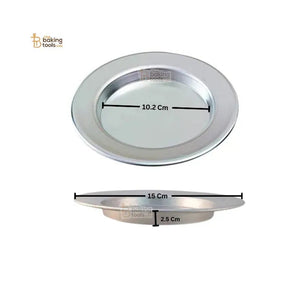 4 inch Kunafa Plate – Medium Size | Aluminum Silver Finish Knafeh Plate - thebakingtools.com