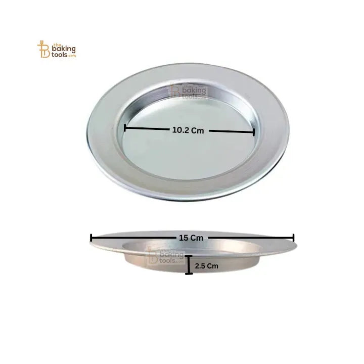 4 inch Kunafa Plate – Medium Size | Aluminum Silver Finish Knafeh Plate - thebakingtools.com