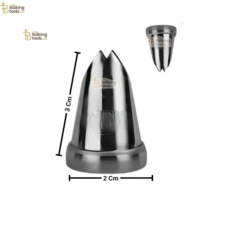 Noor Icing Nozzle | Large Leaf Design | No. 10| Small Tip - thebakingtools.com