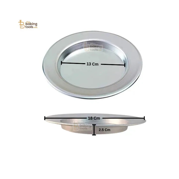 5 inch Kunafa Plate – Large Size | Aluminum Silver Finish Knafeh Plate - thebakingtools.com