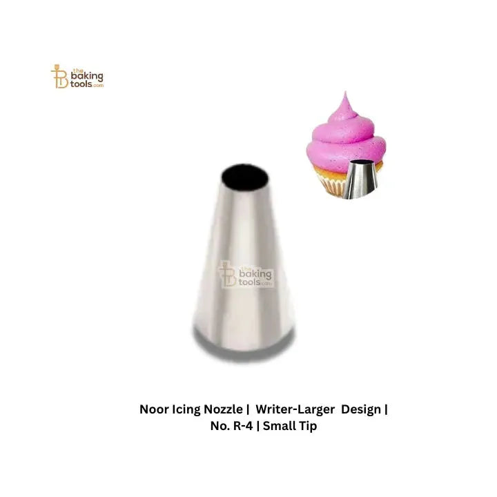Noor Icing Nozzle | Writer-Larger Design | No. R-4 | Small Tip - thebakingtools.com