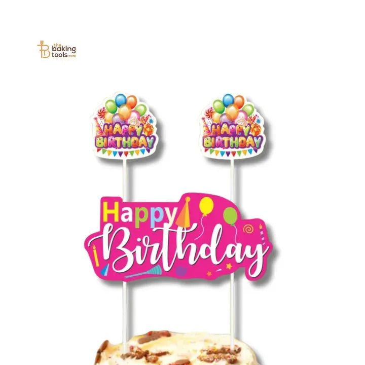 Birthday Paper Cake Topper 003 – Elegant & Eco-Friendly Cake Decoration - thebakingtools.com