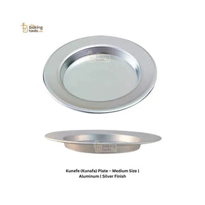 4 inch Kunafa Plate – Medium Size | Aluminum Silver Finish Knafeh Plate - thebakingtools.com