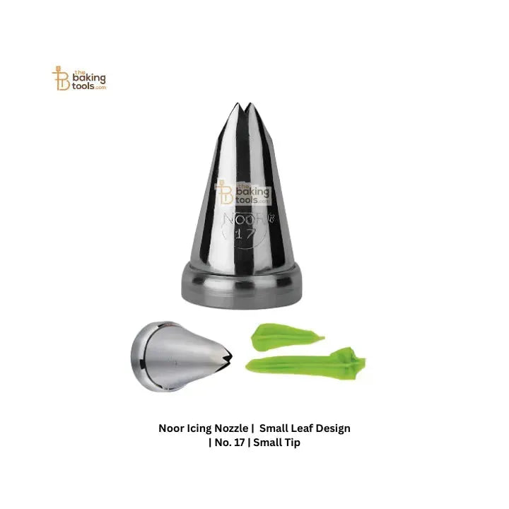 Noor Icing Nozzle | Small Leaf Design | No. 17 | Small Tip - thebakingtools.com