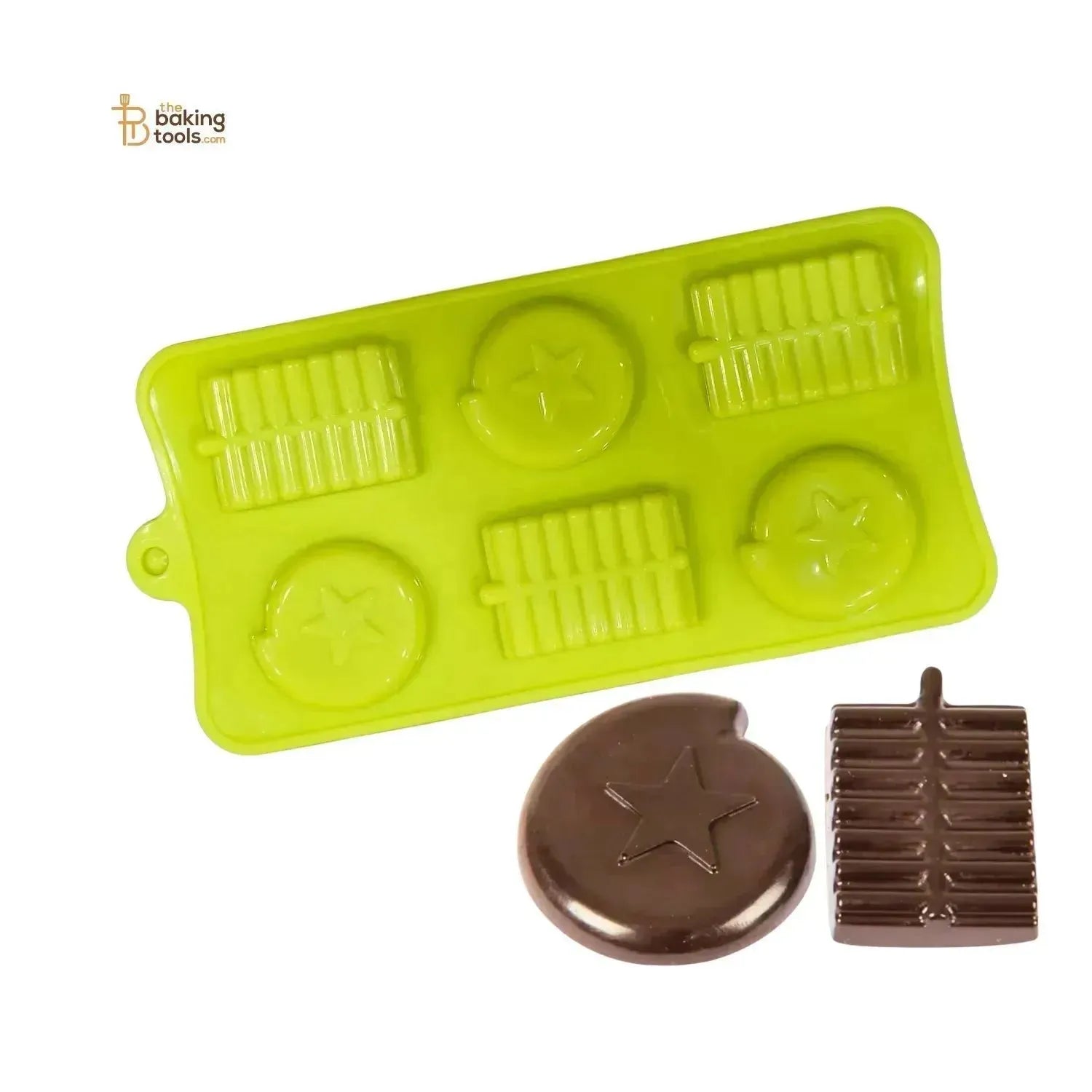 6 Cavity Diwali Ladi Bomb and Jamin Chakkar (Chakari) Cracker Shape Diwali Firecracker Silicone Chocolate Mould - thebakingtools.com
