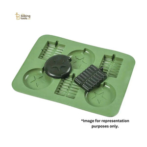 6 Cavity Diwali Ladi Bomb and Jamin Chakkar (Chakari) Cracker Shape Diwali Firecracker Silicone Chocolate Mould - thebakingtools.com