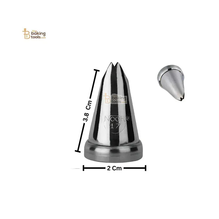 Noor Icing Nozzle | Small Leaf Design | No. 17 | Small Tip - thebakingtools.com