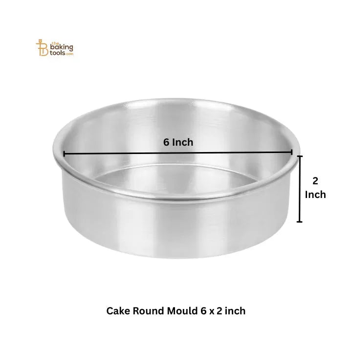 Aluminium Round Cake Mould 6 x 2 inch - thebakingtools.com