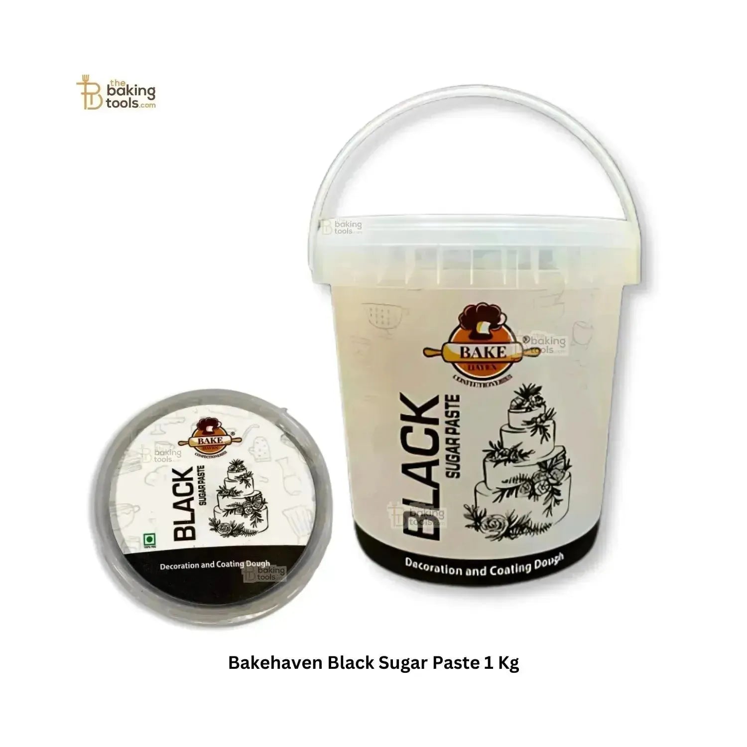 Bakehaven Black Sugar Paste 1 Kg - thebakingtools.com