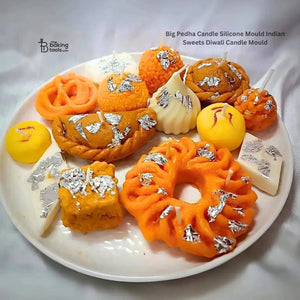 Big Pedha Candle Silicone Mould Indian Sweets Diwali Candle Mould HBY818 - thebakingtools.com