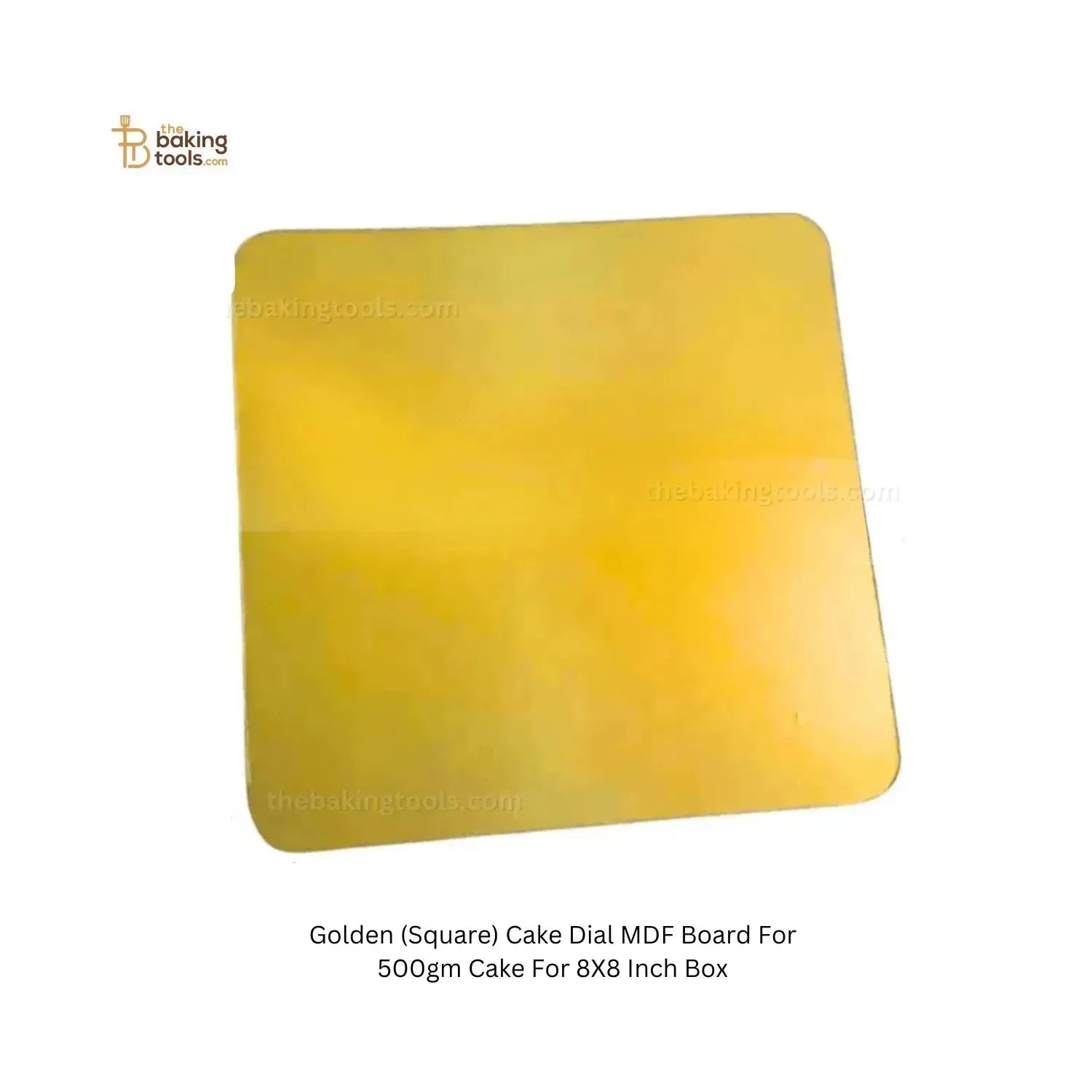 Golden (Square) Cake Dial MDF Board For 500gm Cake For 8X8 Inch Box (NO COD) - thebakingtools.com