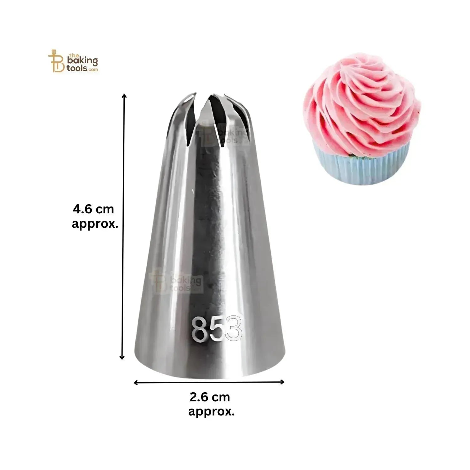Nozzle 853 | 8 Teeth Closed Star Piping Nozzle Tip - thebakingtools.com