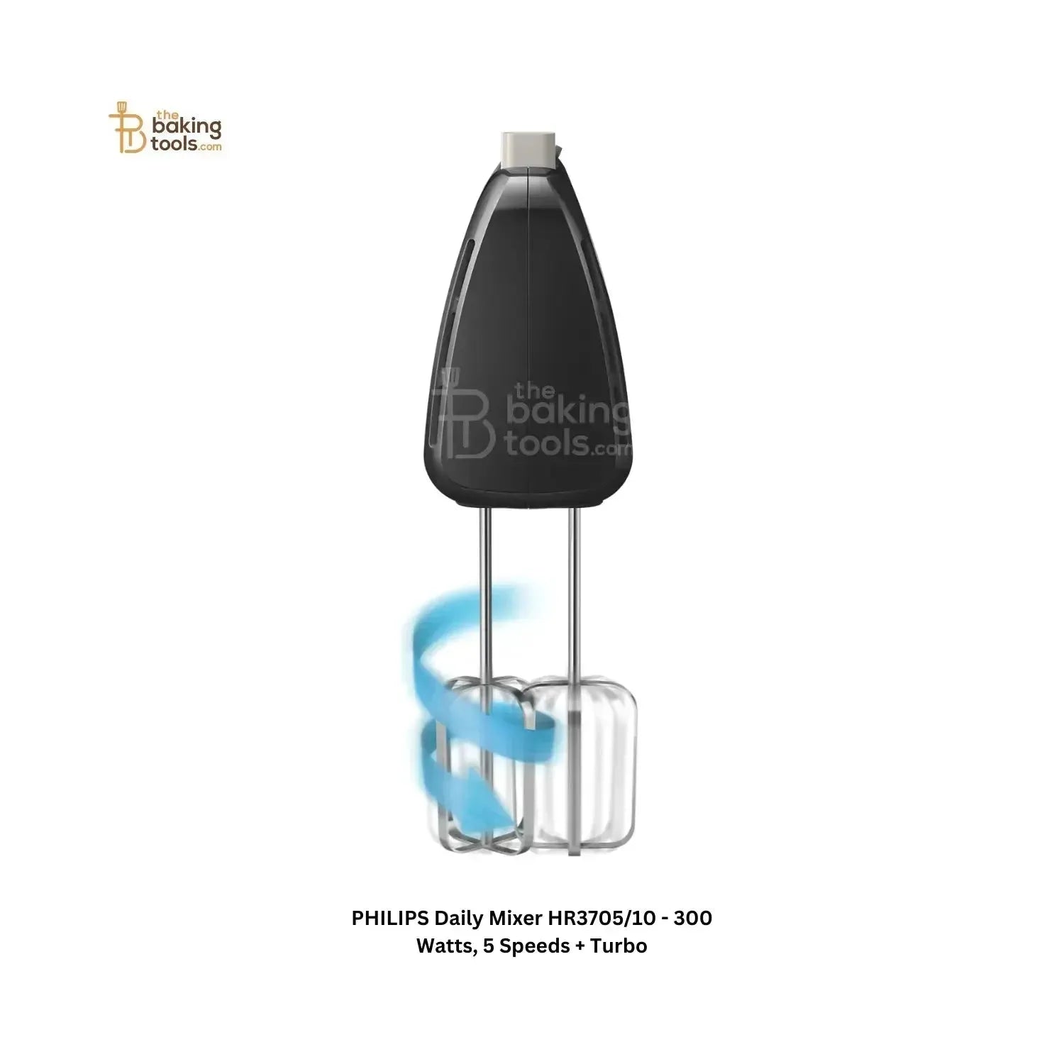 PHILIPS Daily Hand Mixer HR3705/10 - 300 Watts, 5 Speeds + Turbo - thebakingtools.com