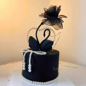 Pearl Bowknot Cake Topper | Coquette Cake Topper Pearl Bow Knot Charm - thebakingtools.com