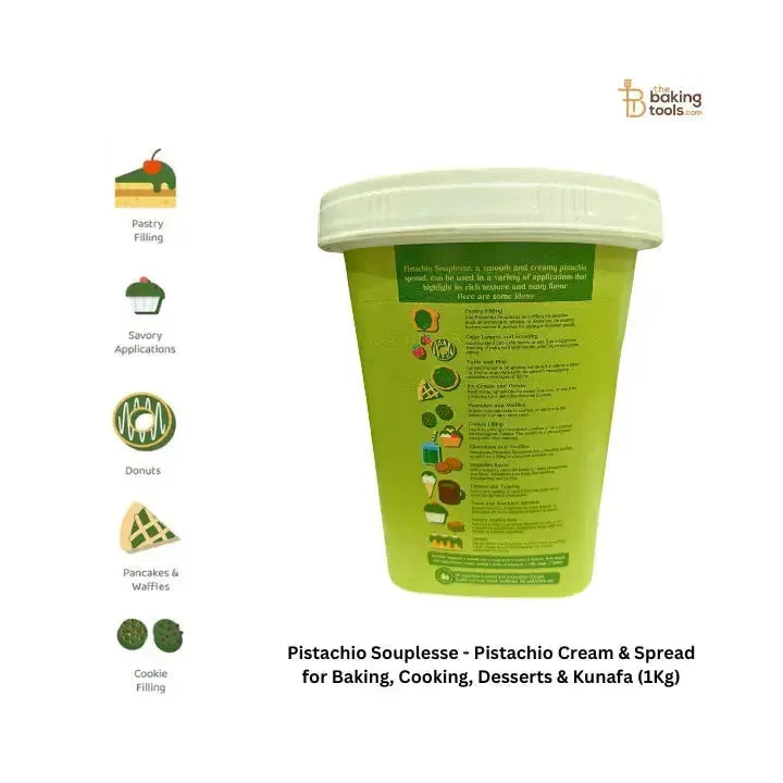 Mavee's Pistachio Souplesse - Pistachio Cream & Spread Pista Puree For Kunafa Chocolate & Desserts (1Kg) - thebakingtools.com