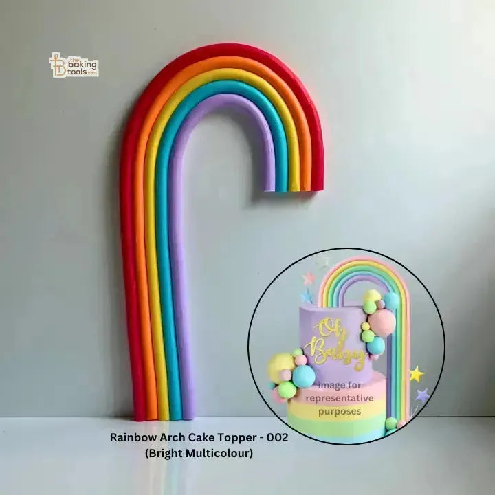 Rainbow Arch Cake Topper - 002 (Bright Multicolour) - thebakingtools.com