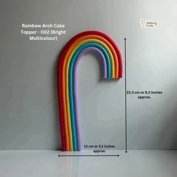 Rainbow Arch Cake Topper - 002 (Bright Multicolour) - thebakingtools.com