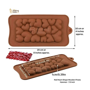 3D Bubble Heart Silicone Chocolate Bar Mould - thebakingtools.com