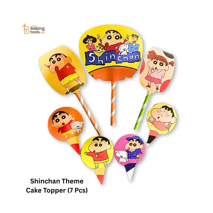 Shinchan Theme Cake Topper (7 Pcs) - thebakingtools.com