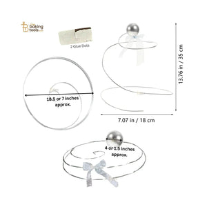 Silver Spiral Metal Wire with Silver Ball - thebakingtools.com