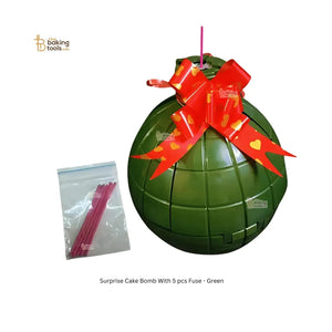 Surprise Cake Bomb With 5 pcs Fuse - Green - thebakingtools.com
