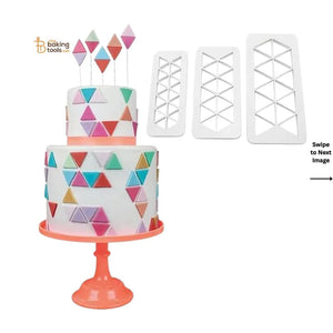 3-in-1 Geometry Cake Fondant Cutter &amp; Cookie Cutter Set - thebakingtools.com