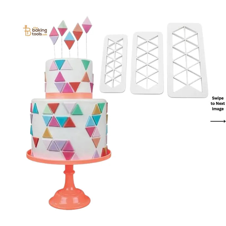 3-in-1 Geometry Cake Fondant Cutter &amp; Cookie Cutter Set - thebakingtools.com