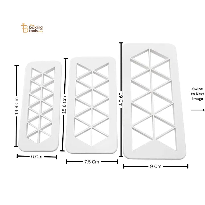 3-in-1 Geometry Cake Fondant Cutter &amp; Cookie Cutter Set - thebakingtools.com